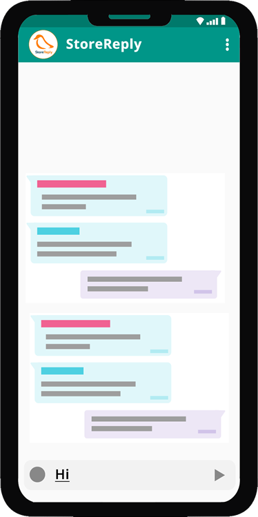 start text order on mobile phone chat